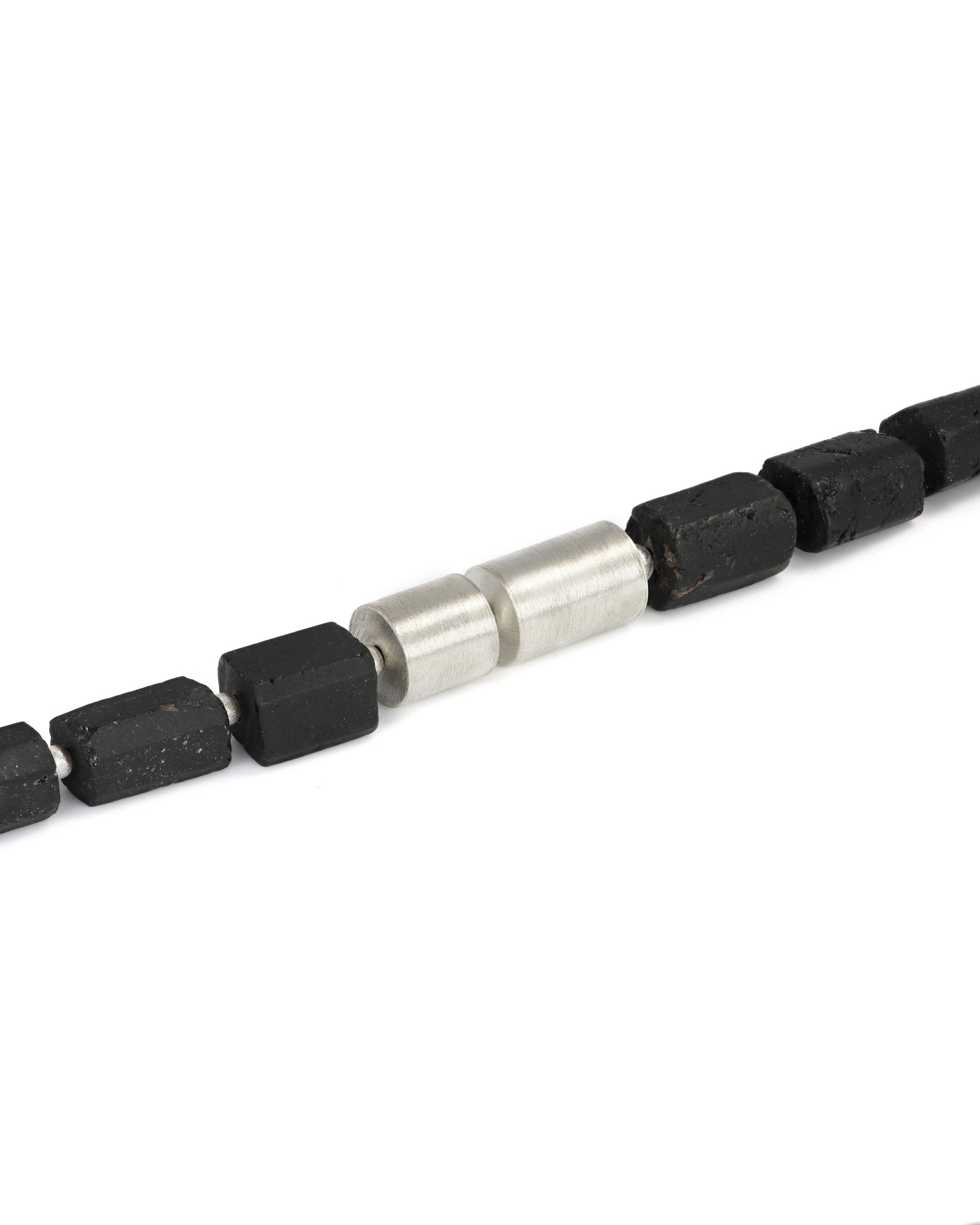 Black Tourmaline & Silver Bracelet