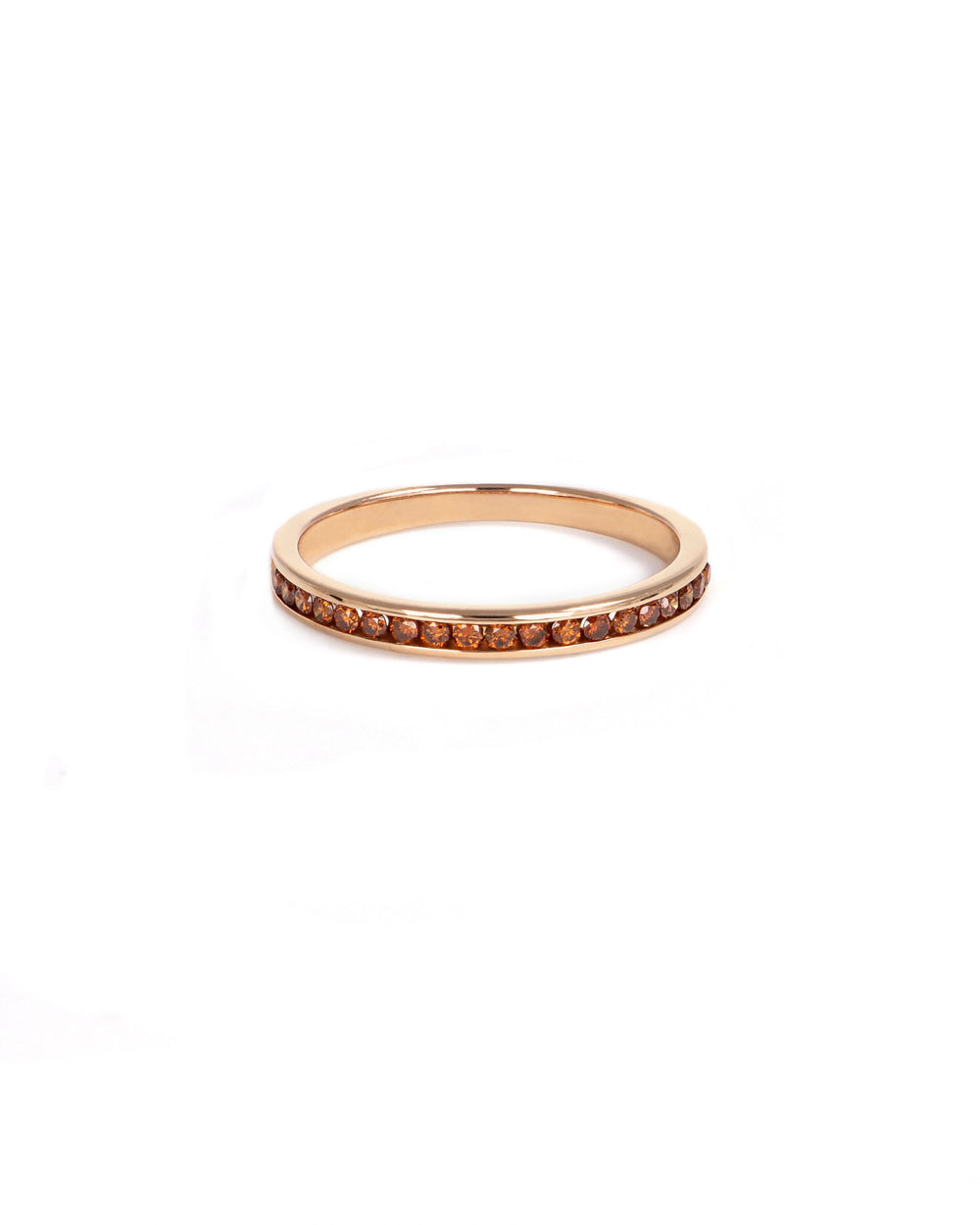 Rose Gold Cognac Diamond Band