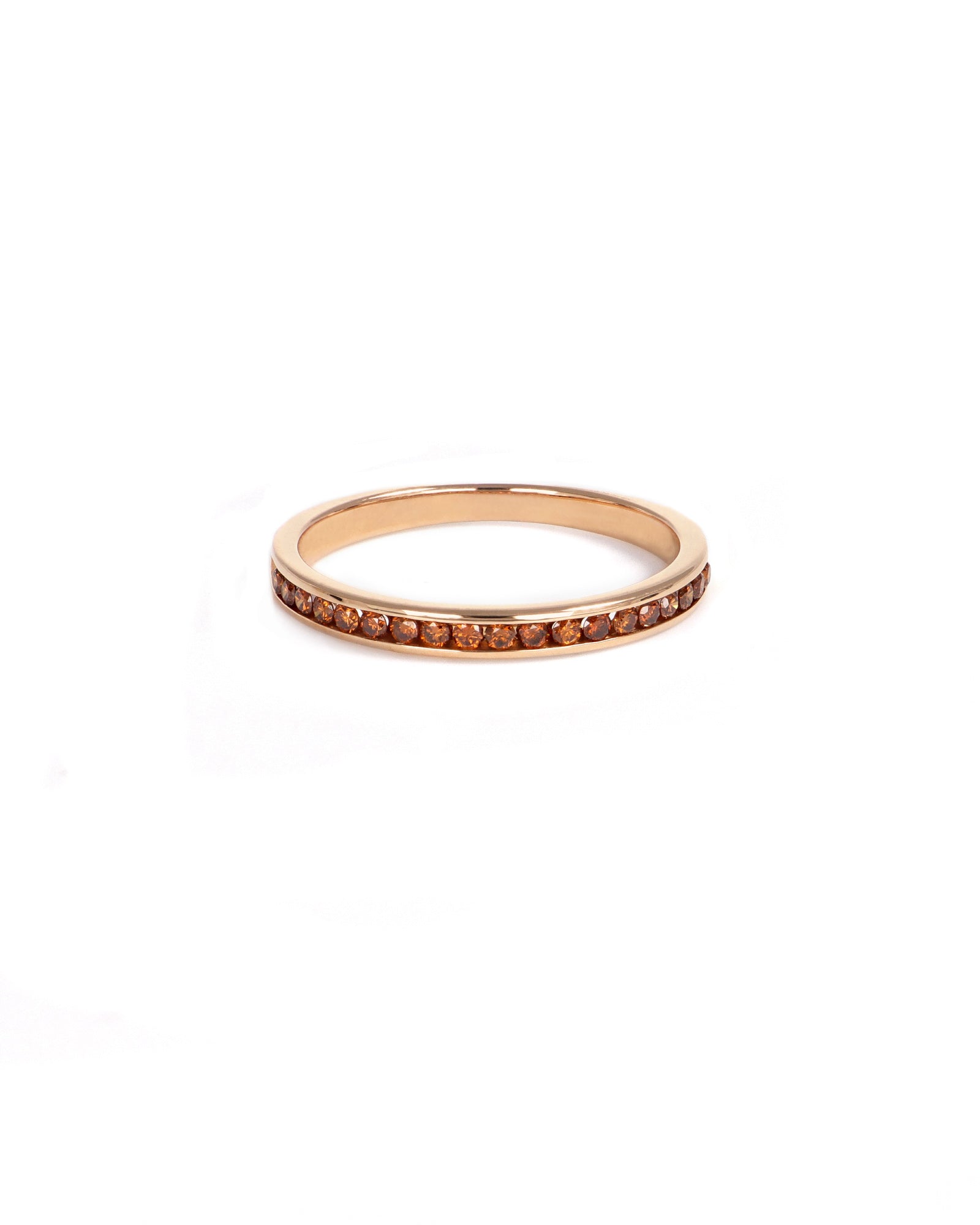 Rose Gold Cognac Diamond Band