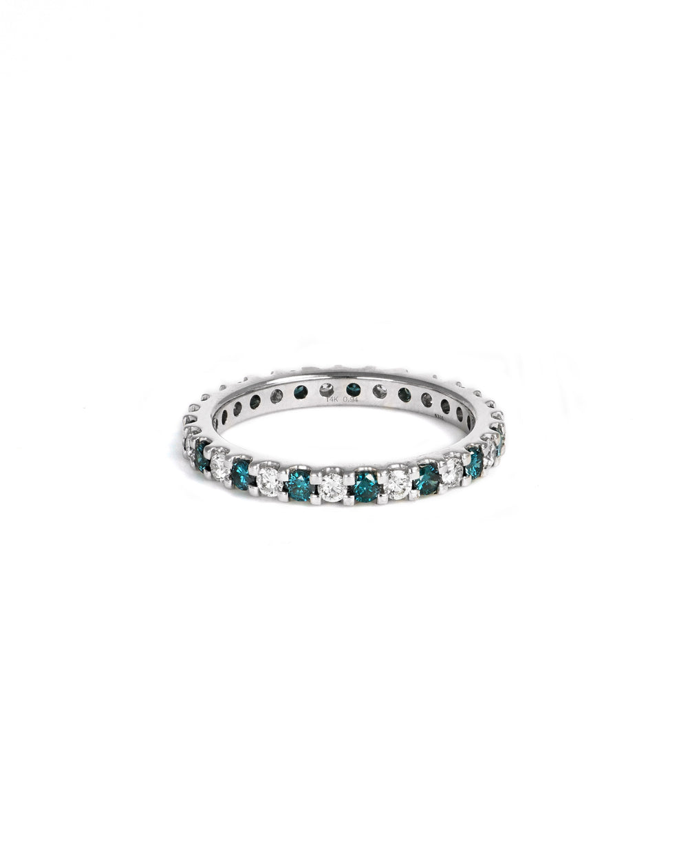 Blue and White Diamond Eternity Band