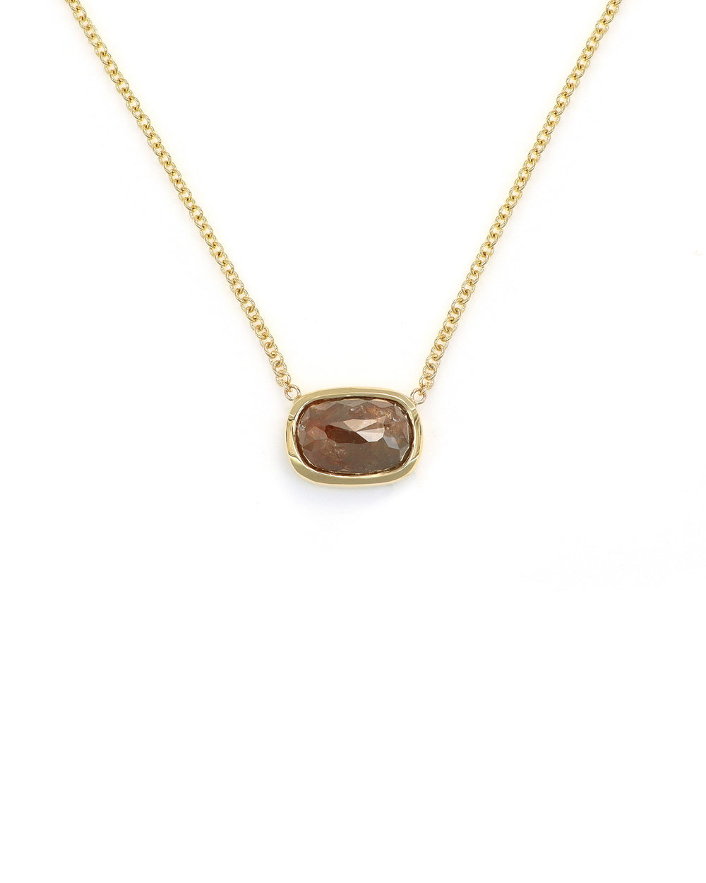 Rustic Cushion Diamond Pendant