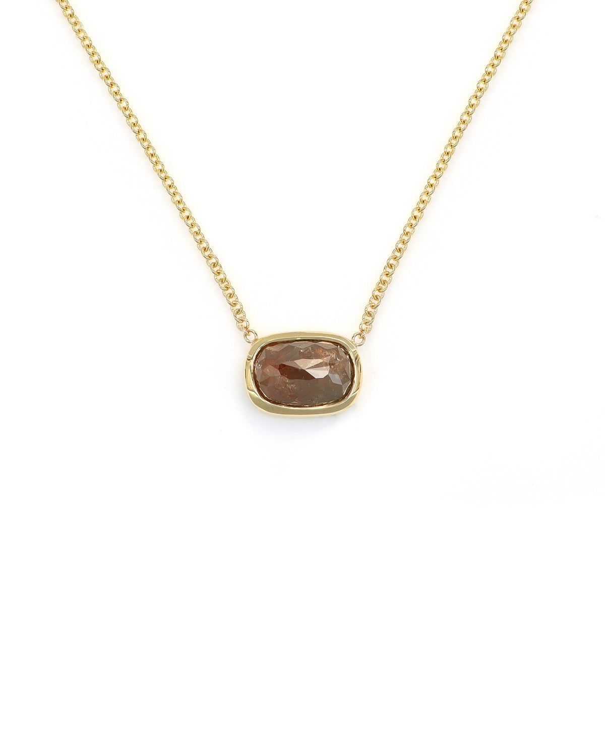 Rustic Cushion Diamond Pendant