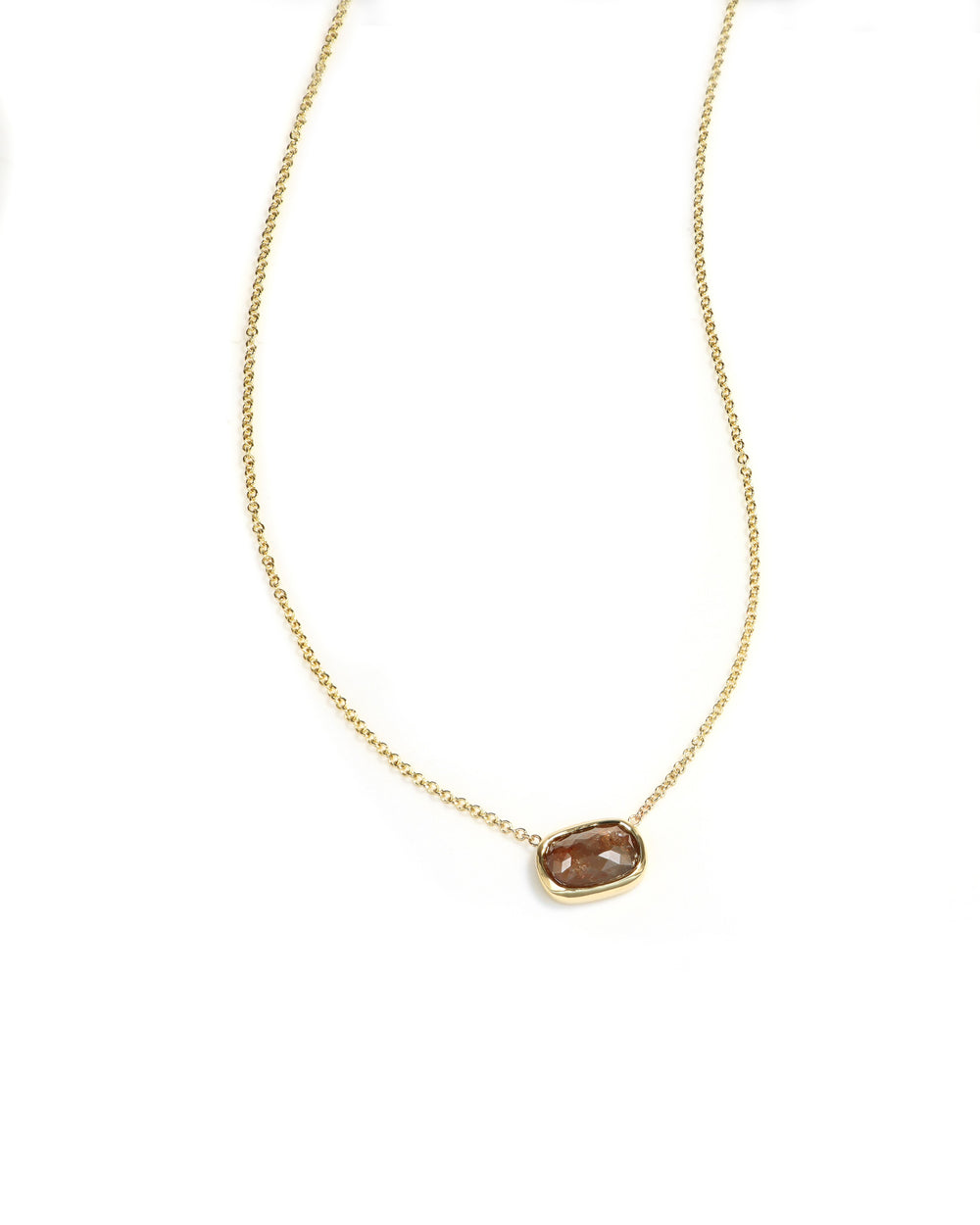 Rustic Cushion Diamond Pendant