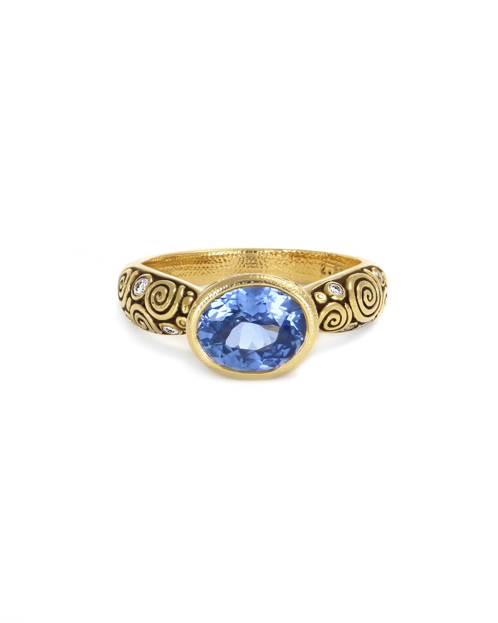 Spiral Sapphire Ring