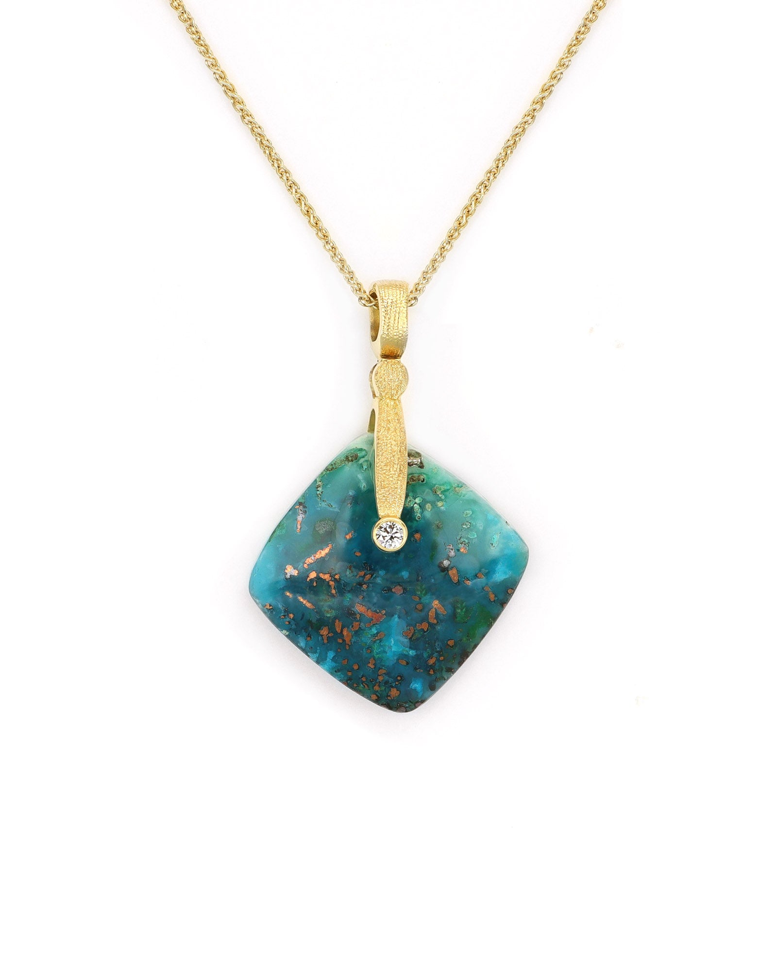 Chrysocolla Sticks and Stones Pendant