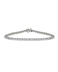 14kw 3ctw Lab Diamond Bezel Tennis Bracelet