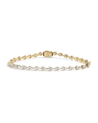 14ky 5ctw Lab Pear Diamond Tennis Bracelet