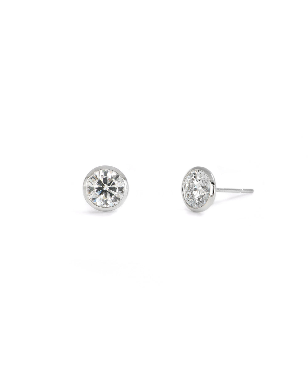 14kw 2.00ctw Lab Diamond Martini Bezel Studs