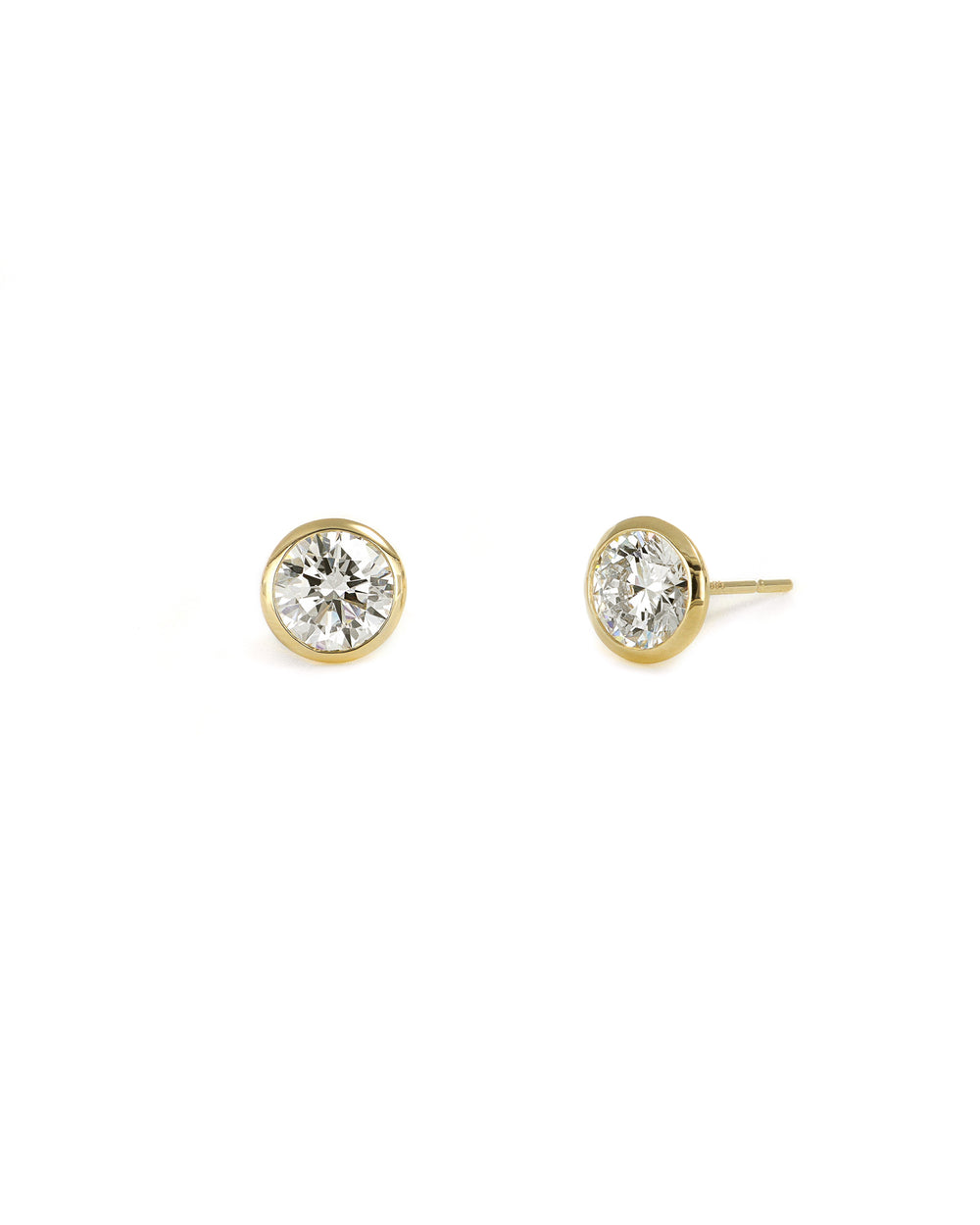 14ky 2.00ctw Lab Diamond Martini Bezel Studs
