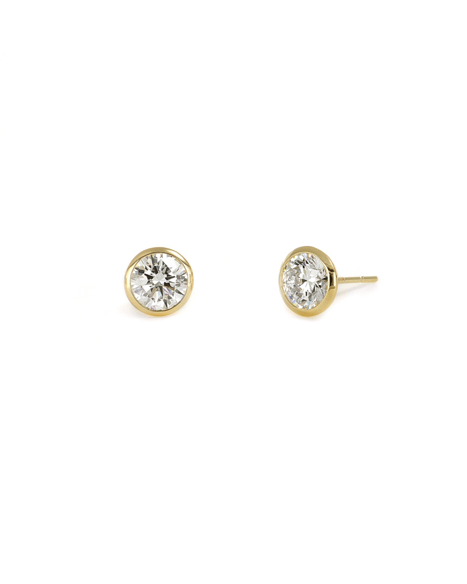 14ky 2.00ctw Lab Diamond Martini Bezel Studs
