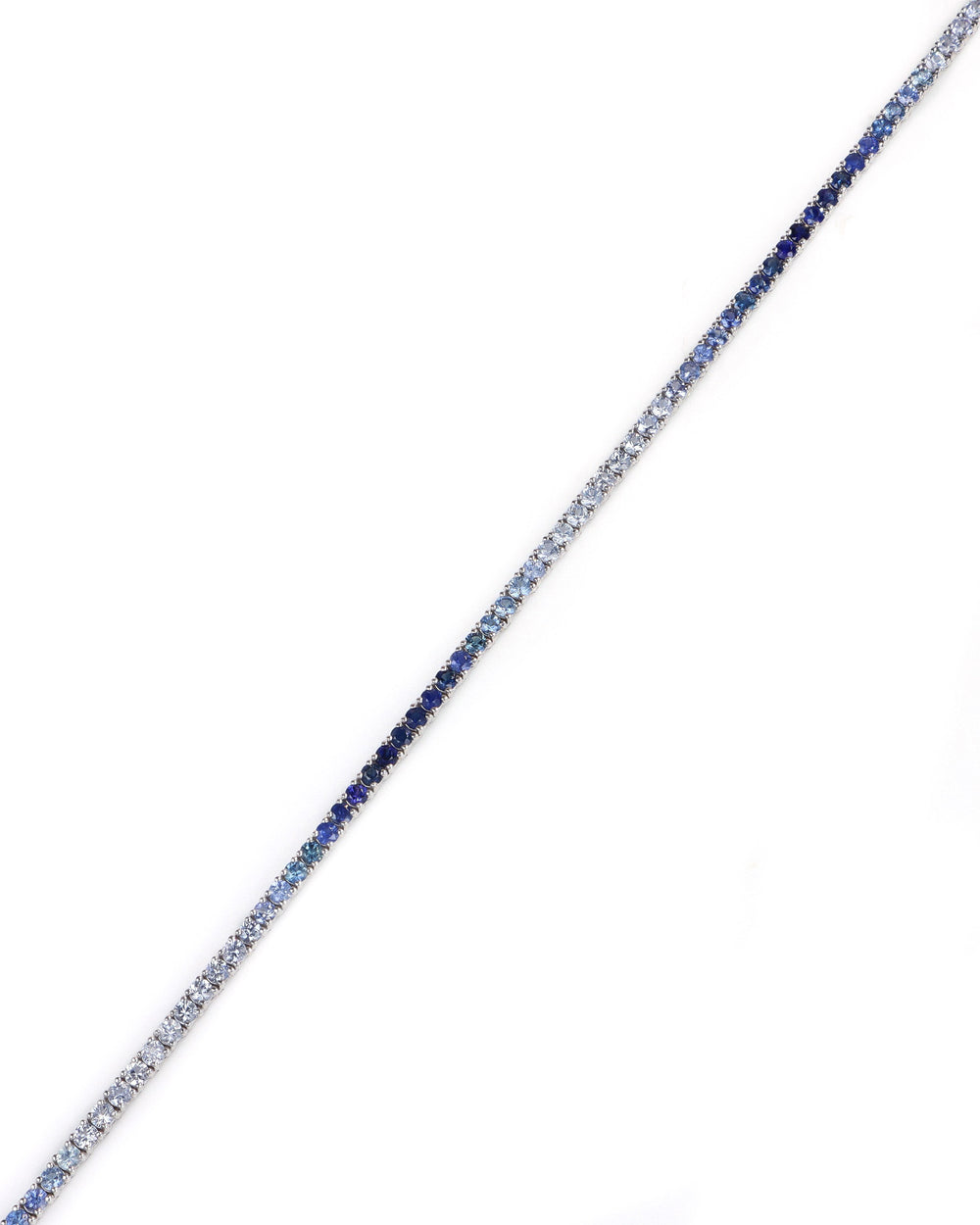 14kw 6ctw Ombre Sapphire Necklace
