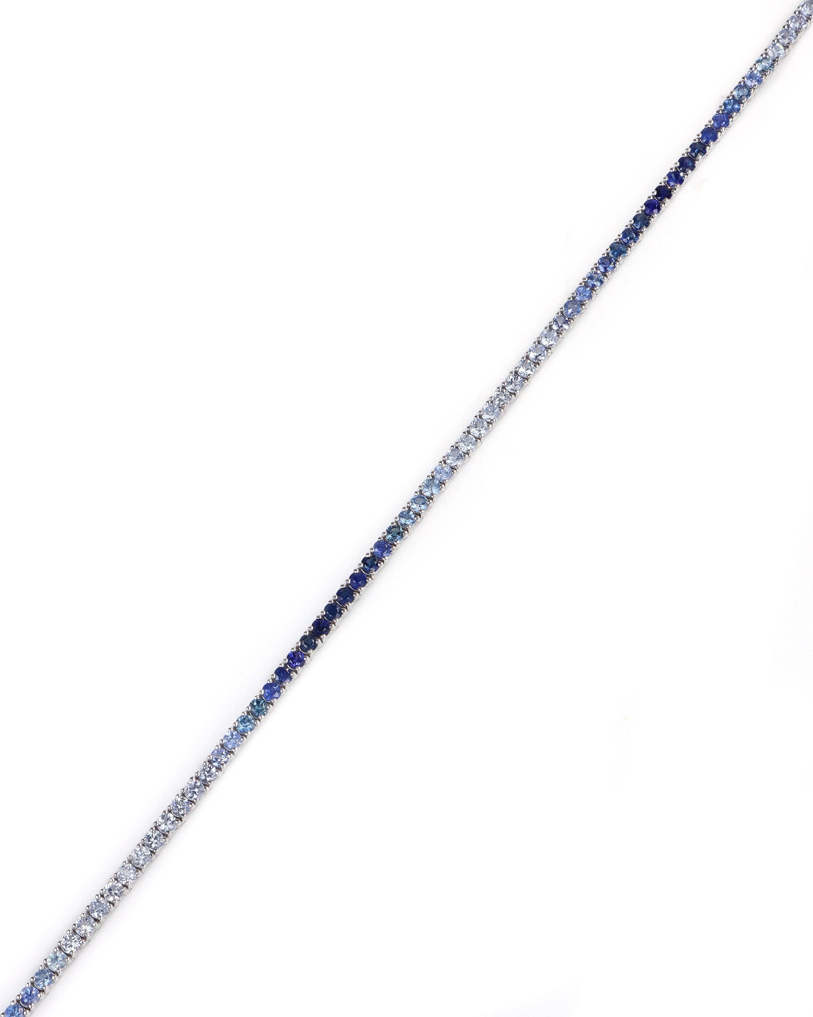 14kw 6ctw Ombre Sapphire Necklace