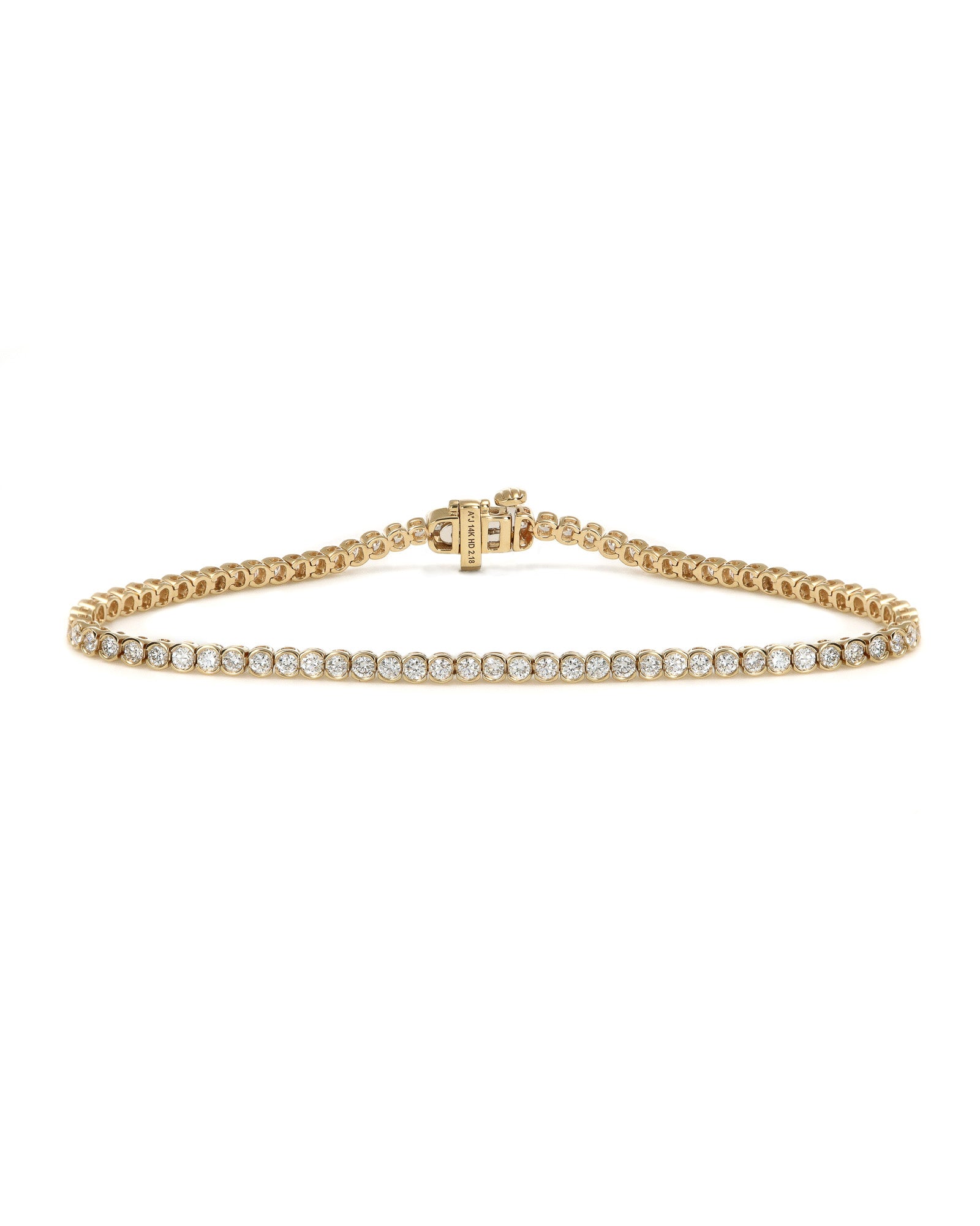 14ky 2ctw Half Bezel Tennis Bracelet