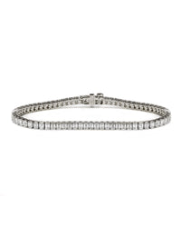14kw 7ctw Emerald Cut Diamond Tennis Bracelet