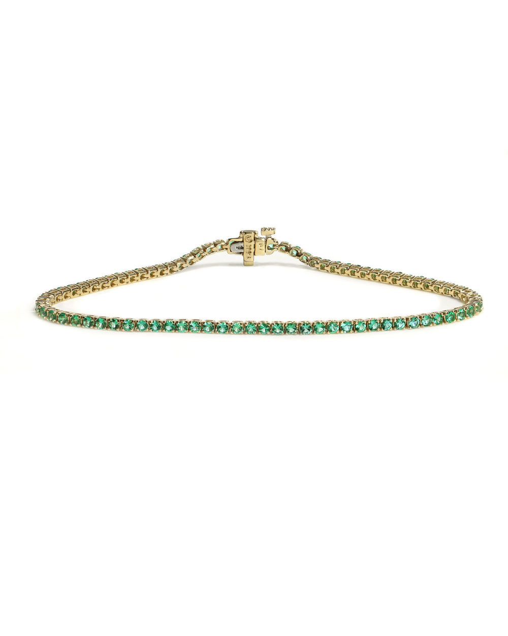 14ky 2ctw Emerald Tennis Bracelet