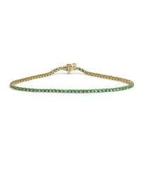 14ky 2ctw Emerald Tennis Bracelet