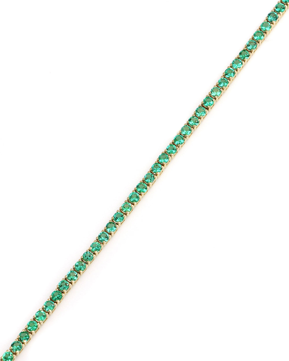 14ky 2ctw Emerald Tennis Bracelet