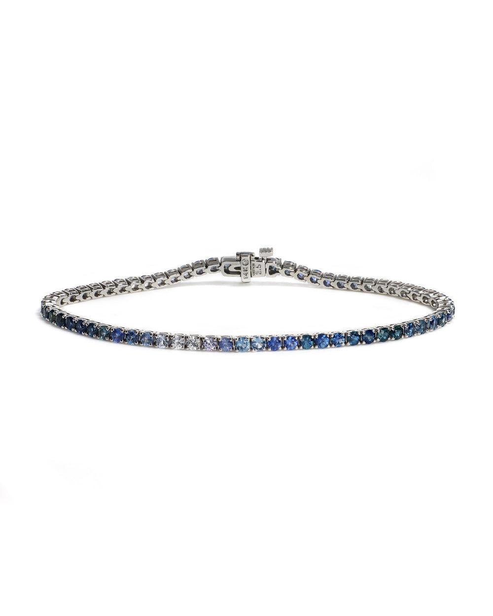 14kw 4ctw Ombre Sapphire Tennis Bracelet