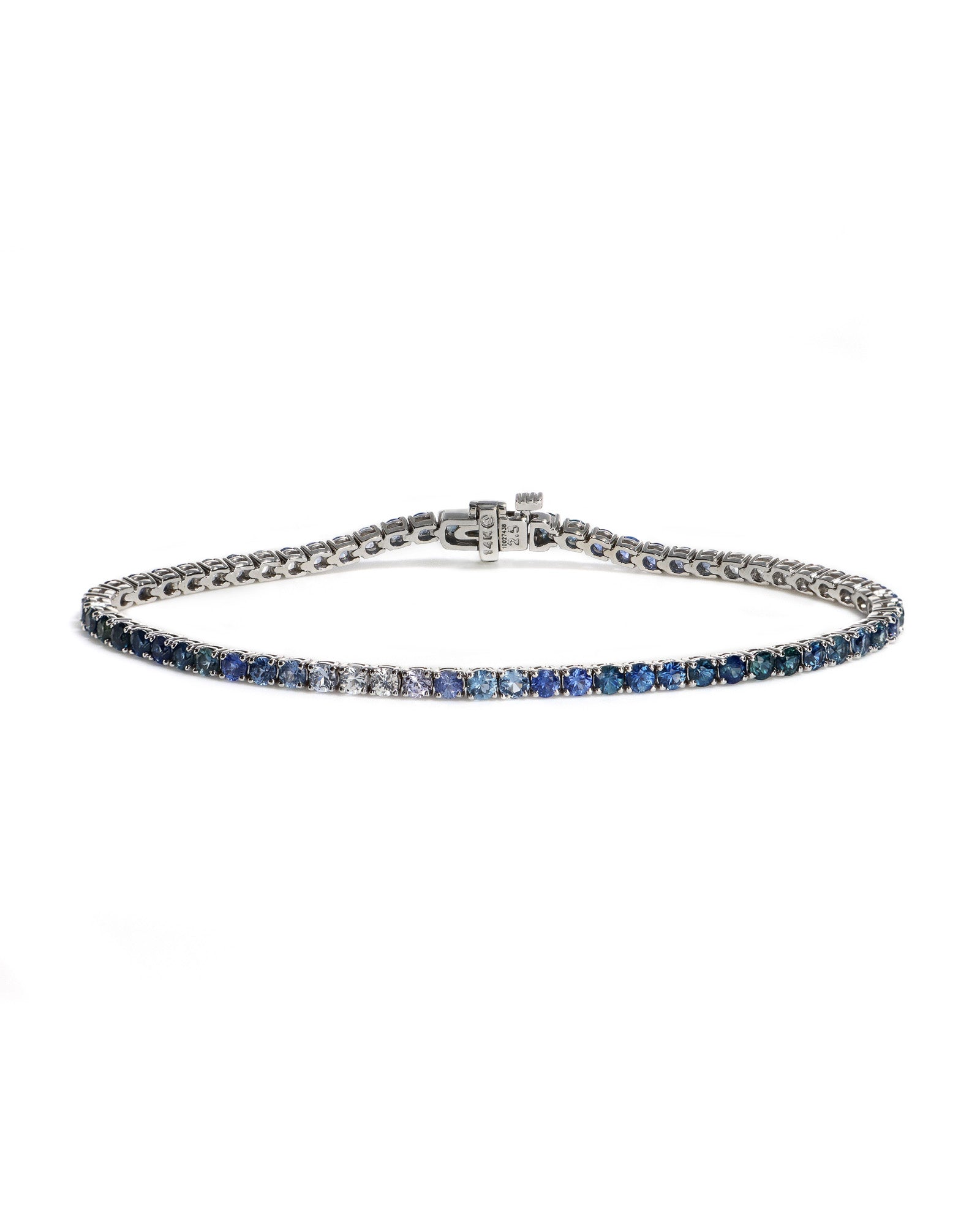 14kw 4ctw Ombre Sapphire Tennis Bracelet