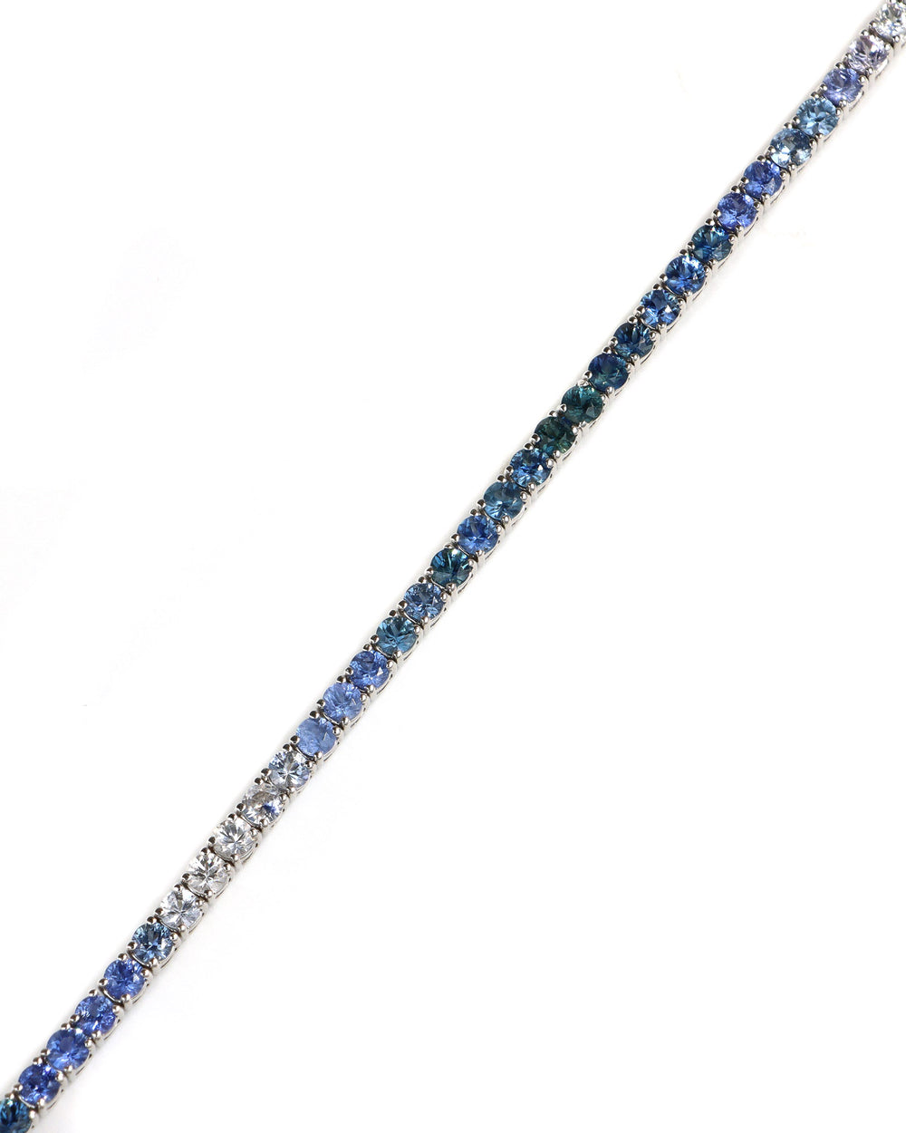 14kw 4ctw Ombre Sapphire Tennis Bracelet