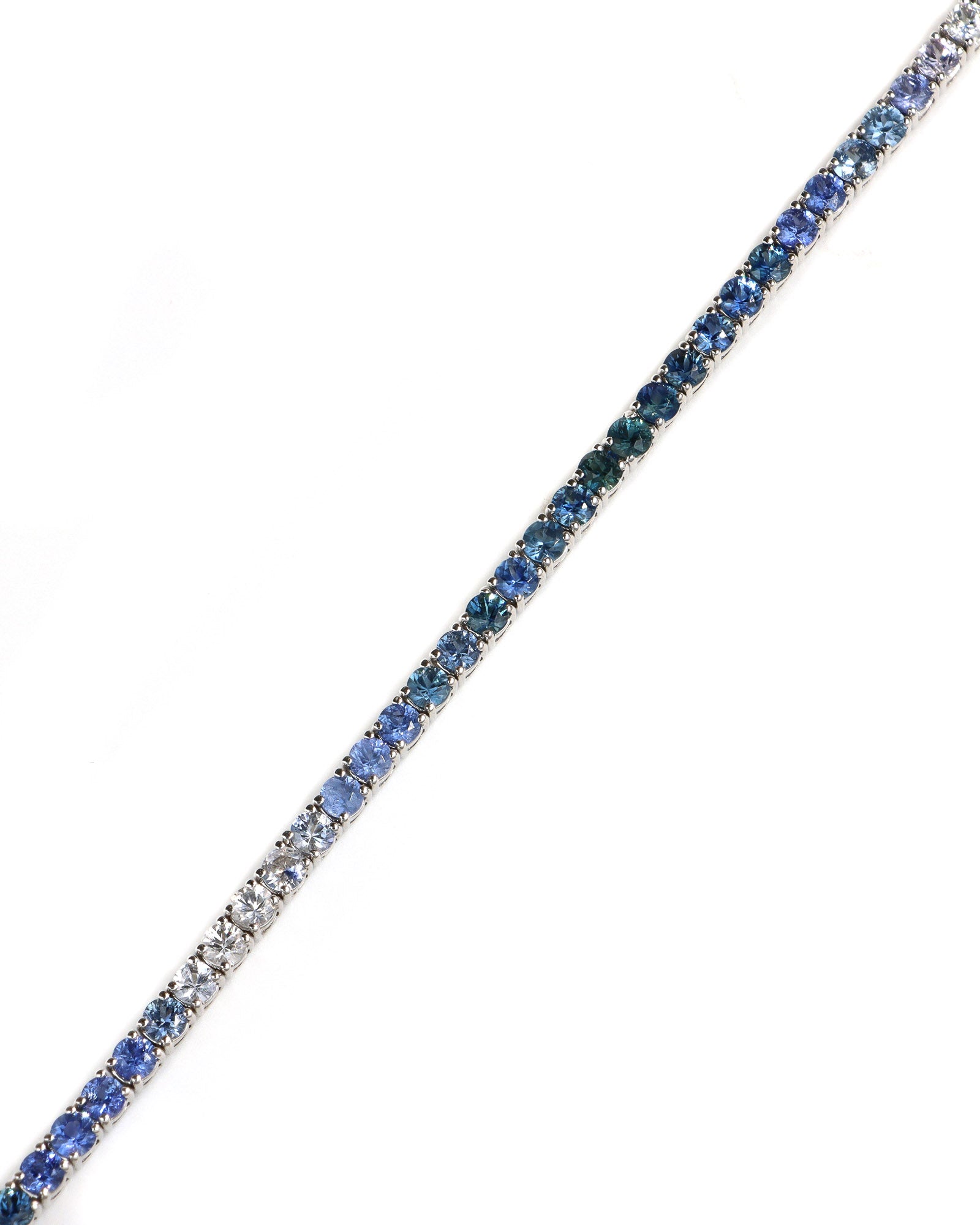 14kw 4ctw Ombre Sapphire Tennis Bracelet