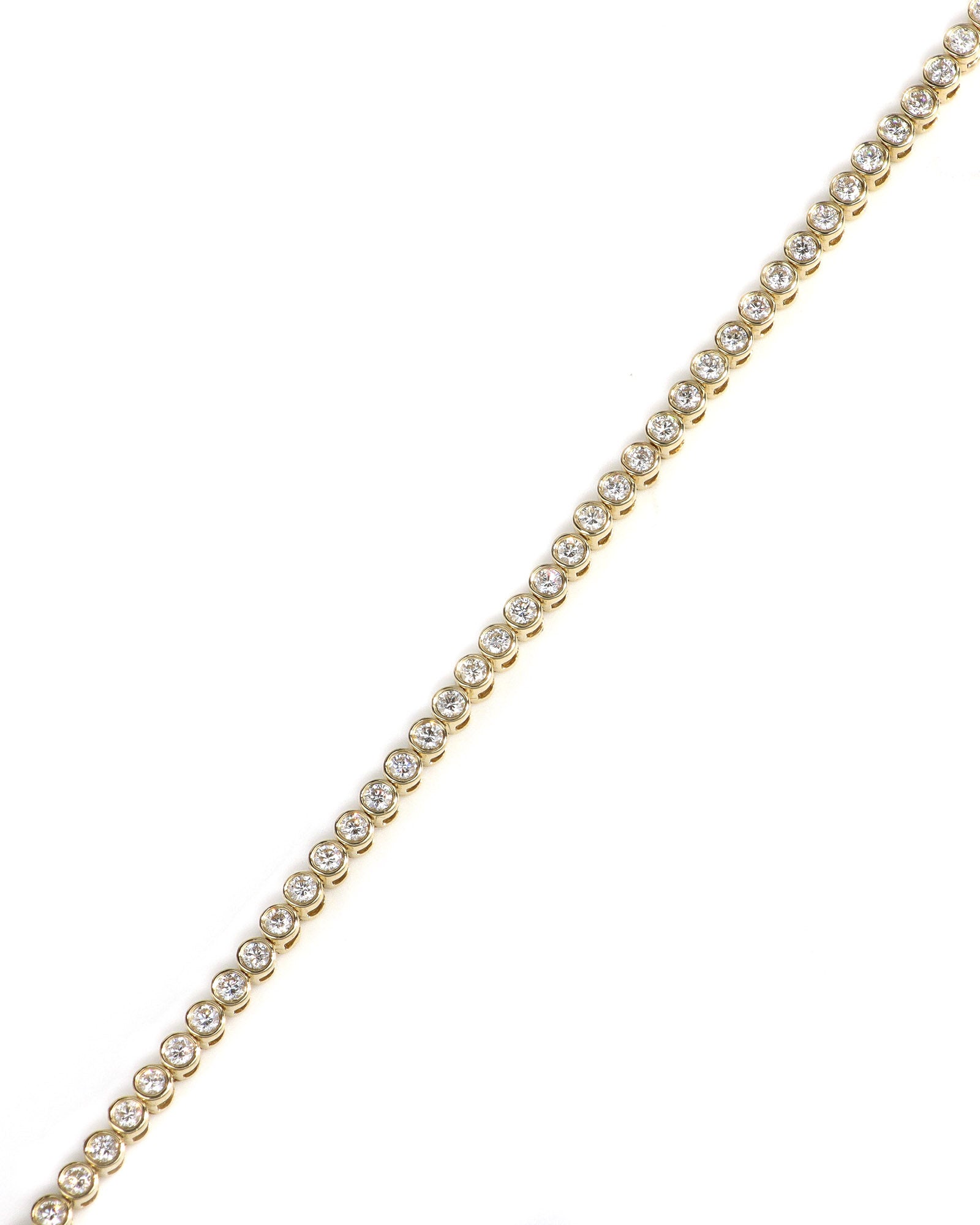 14ky 1ctw Bezel Diamond Tennis Bracelet