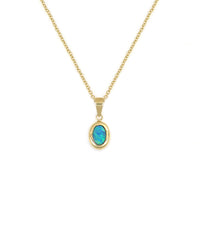 Small Opal Oval Pendant