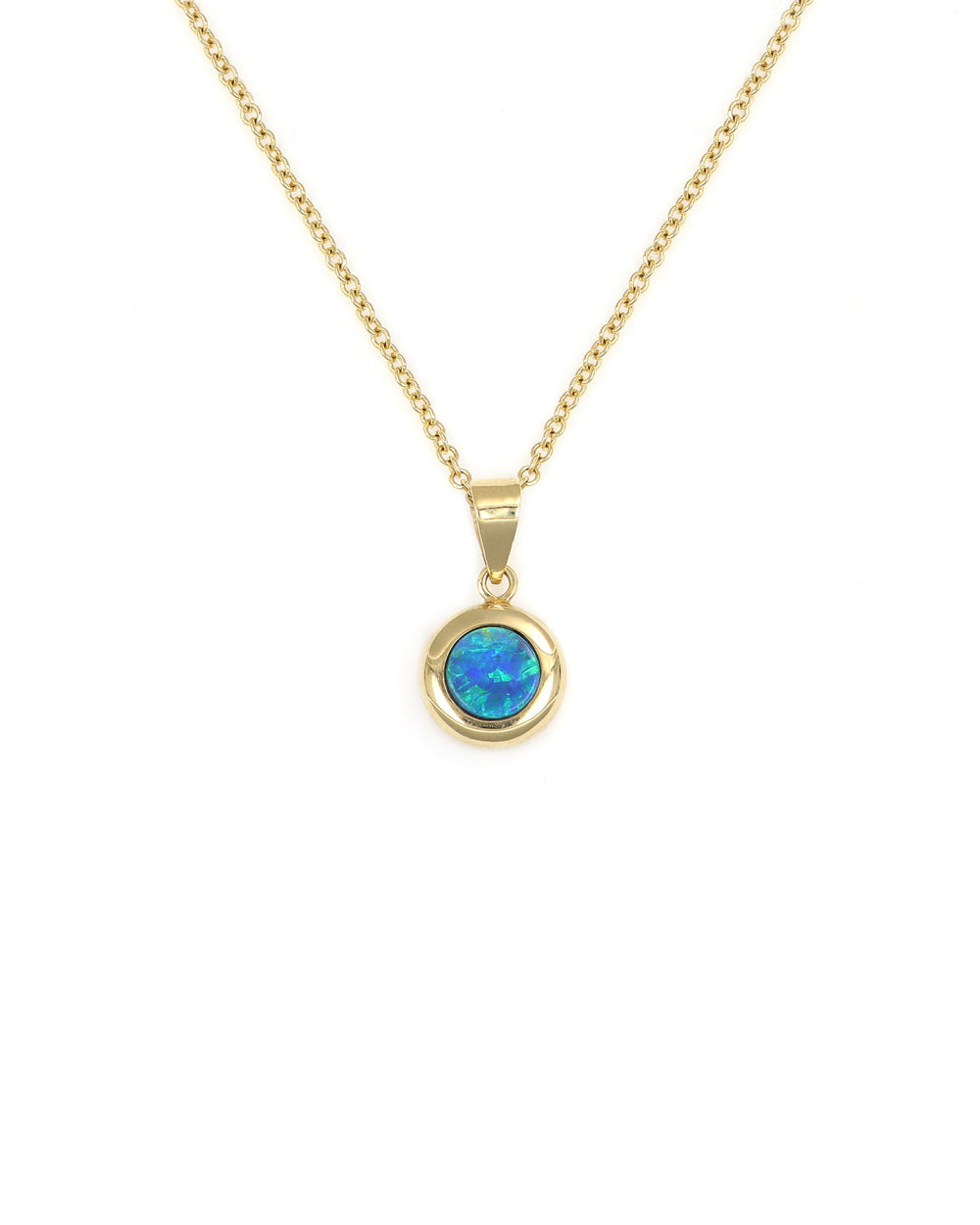 Small Opal Circular Pendant