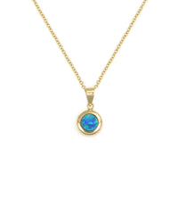 Small Opal Circular Pendant