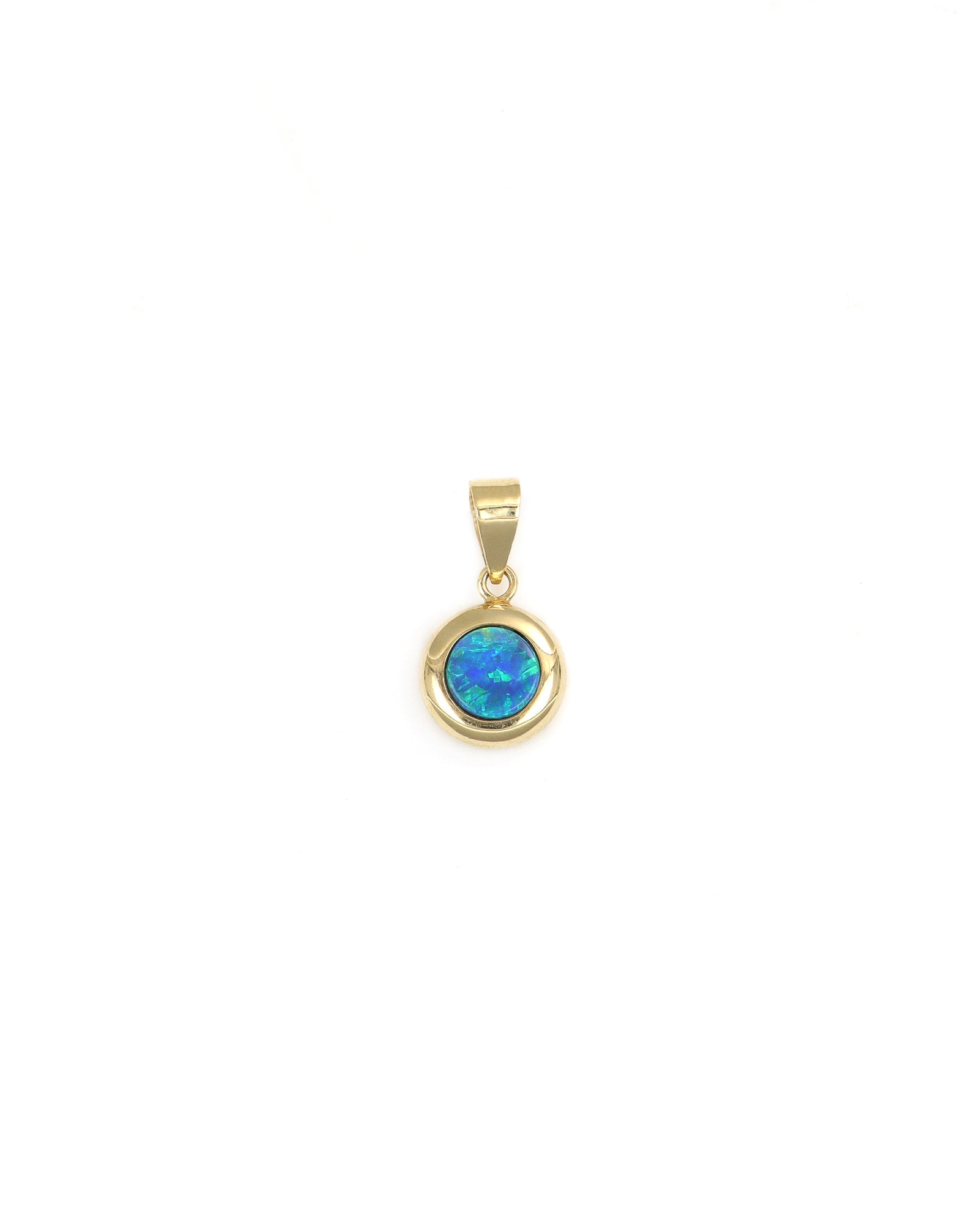 Small Opal Circular Pendant