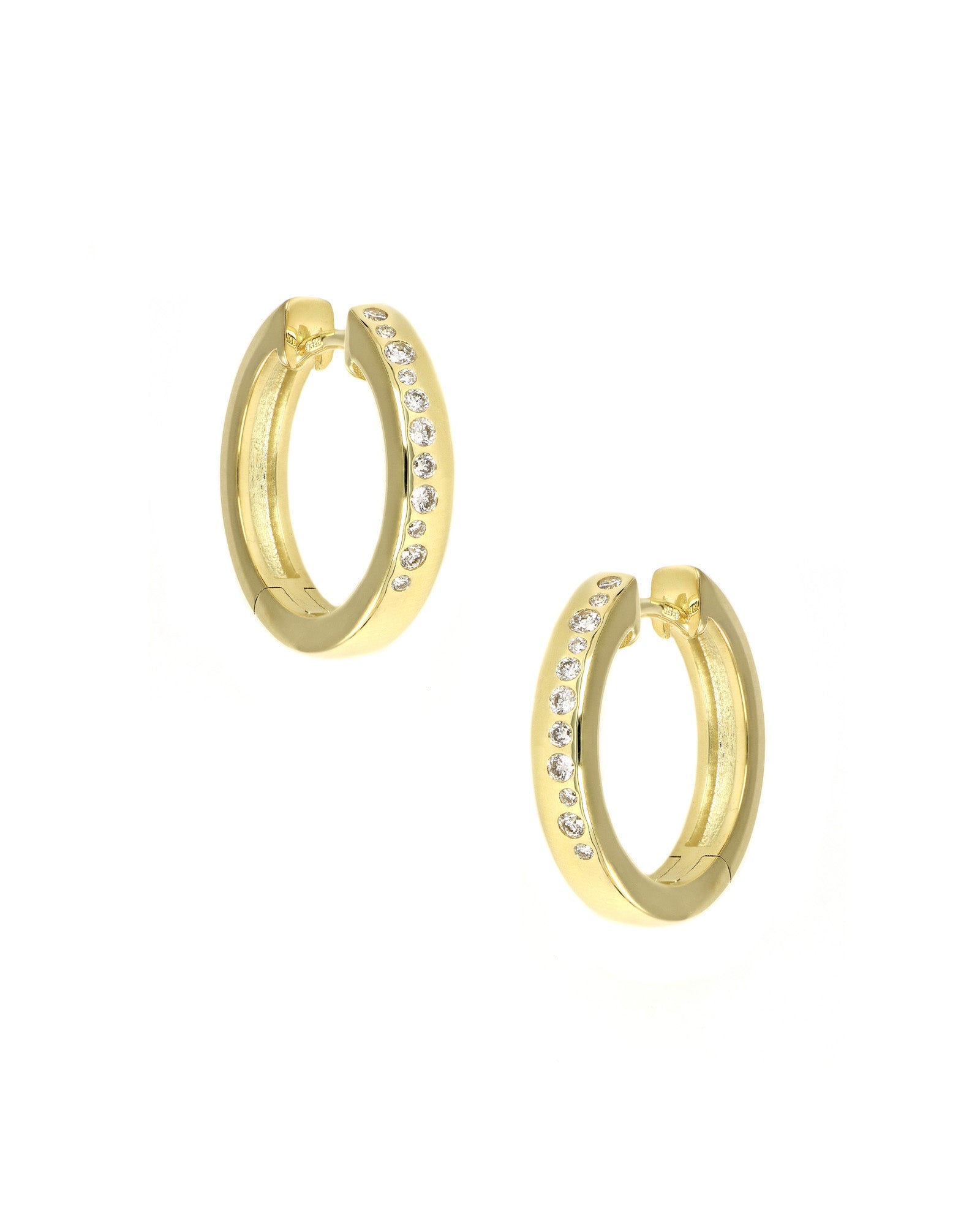 Yellow Gold Linear Scatter Earrings