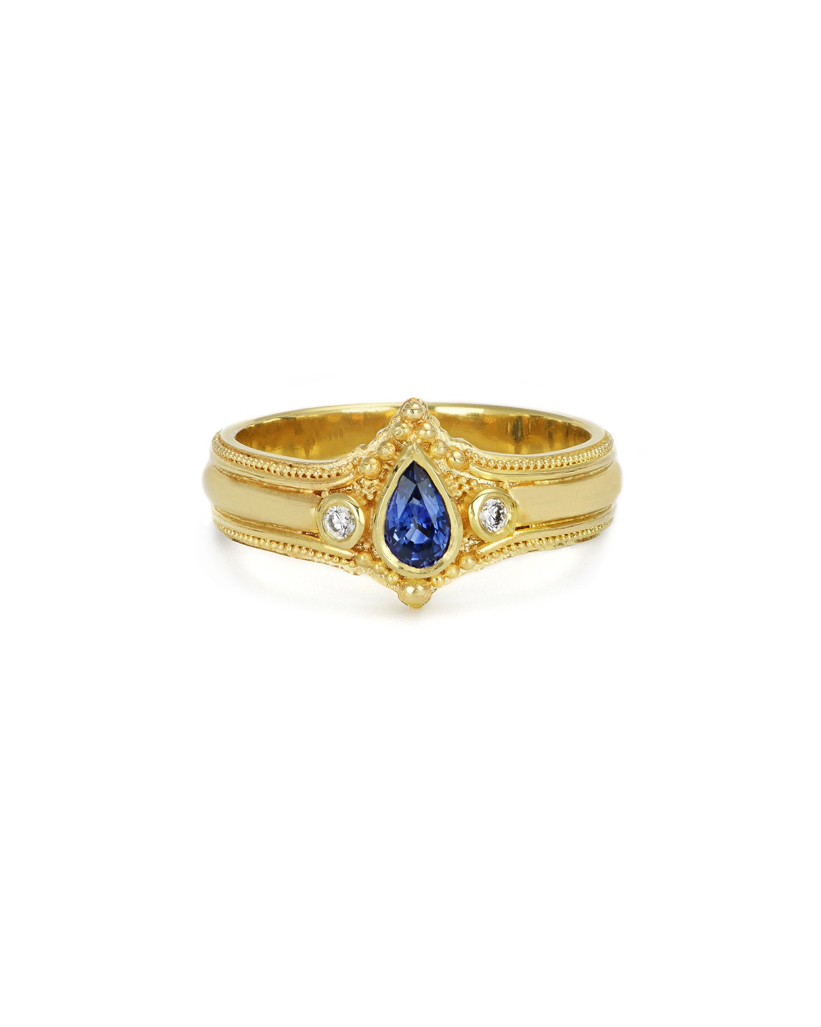 Pear Ceylon Sapphire Ring