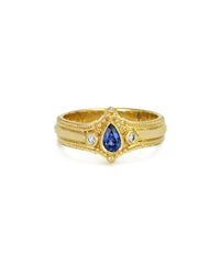 Pear Ceylon Sapphire Ring