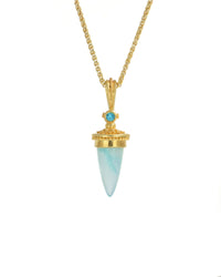 Chrysocolla bullet pendant