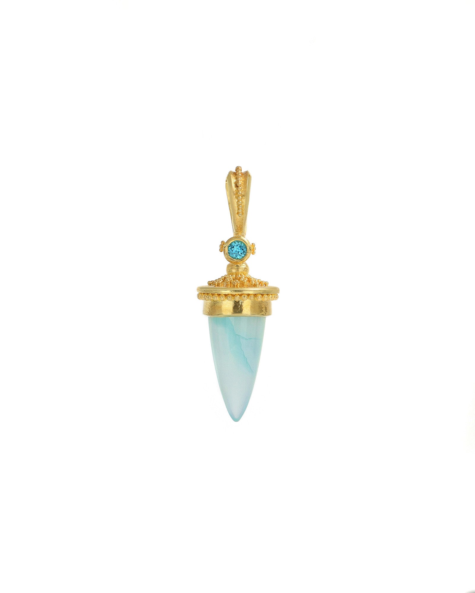 Chrysocolla bullet pendant