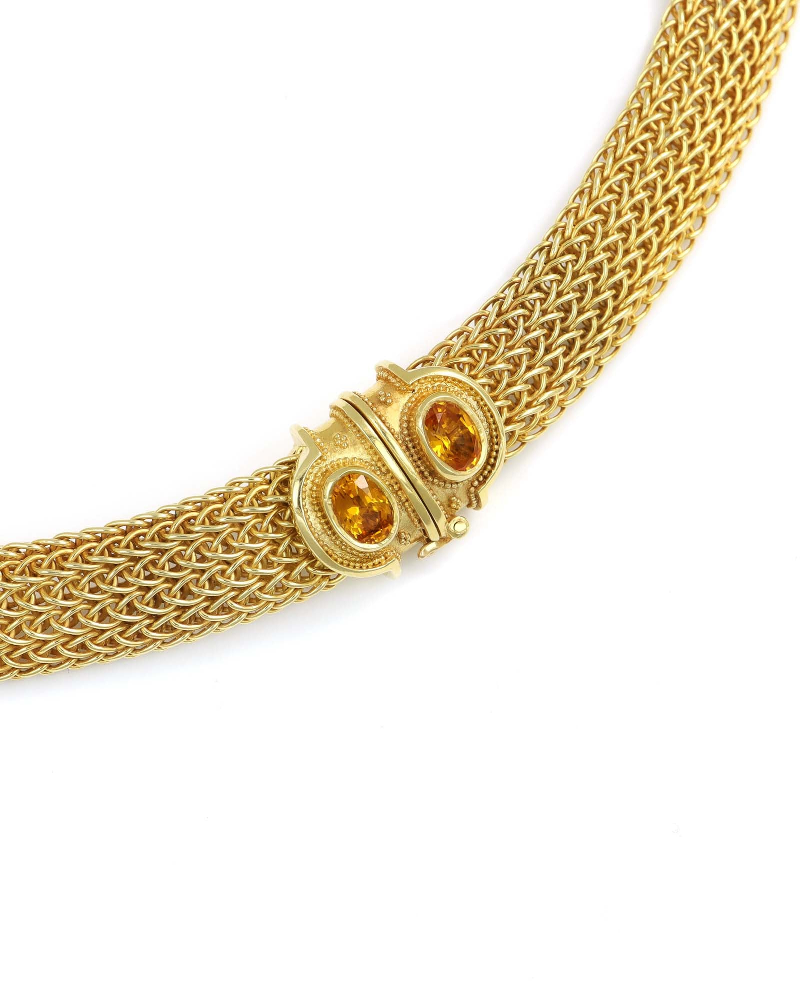 Golden Sapphire Choker Necklace