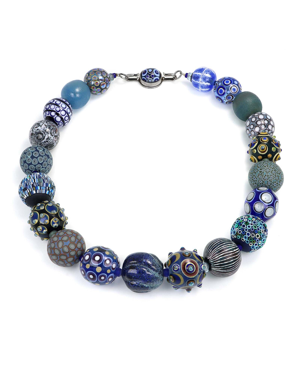 Blue Ball Sampler Necklace