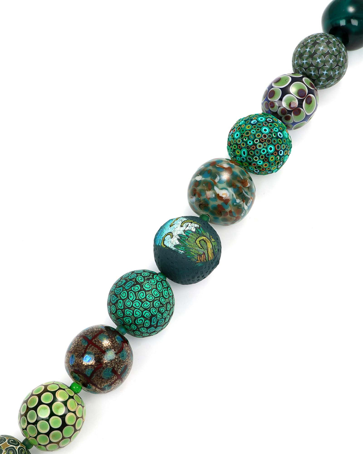 Teal Ball Sampler Necklace