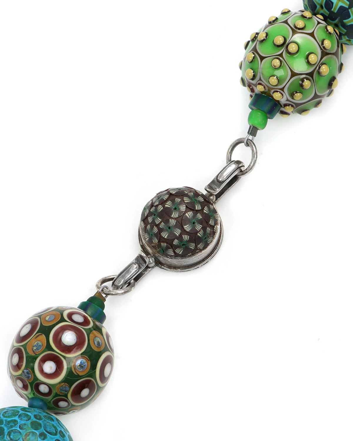 Teal Ball Sampler Necklace