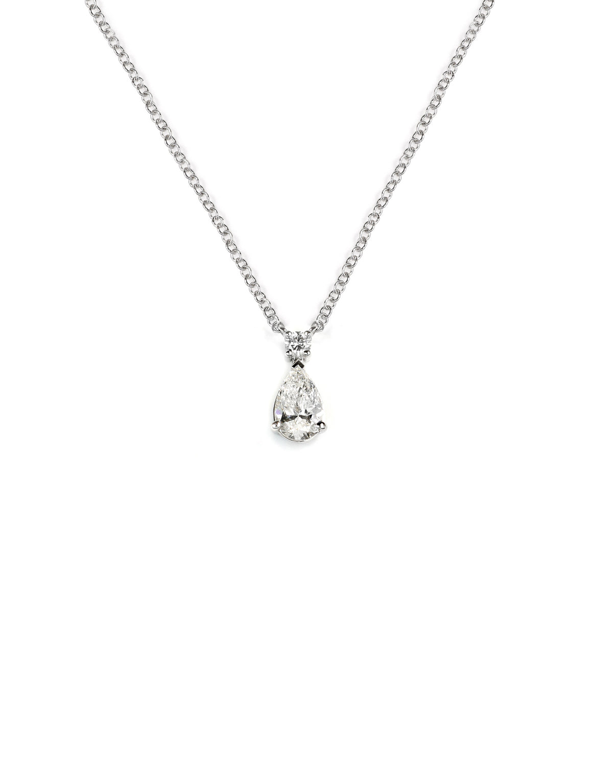 Lab Diamond Pear Drop Pendant