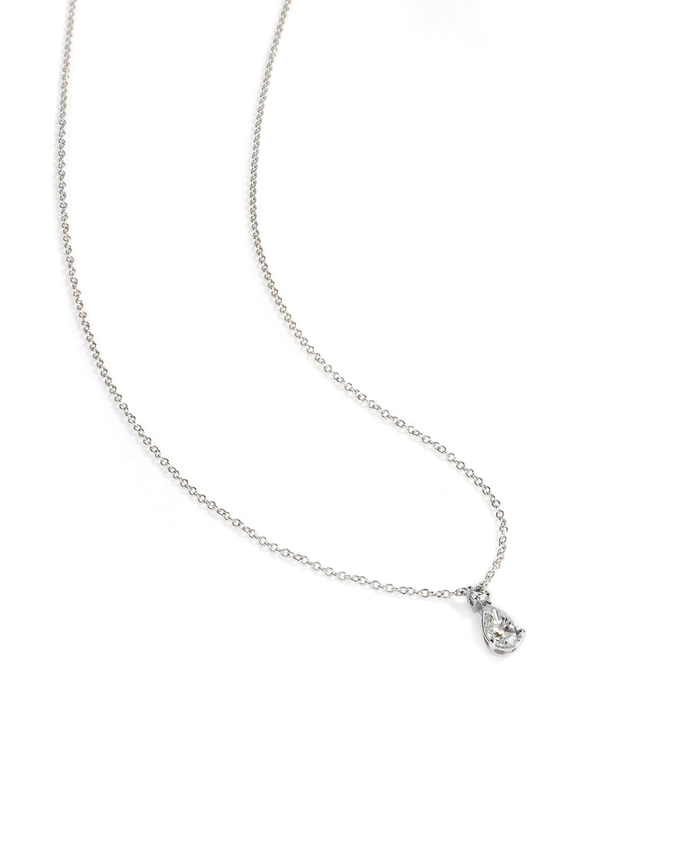 Lab Diamond Pear Drop Pendant
