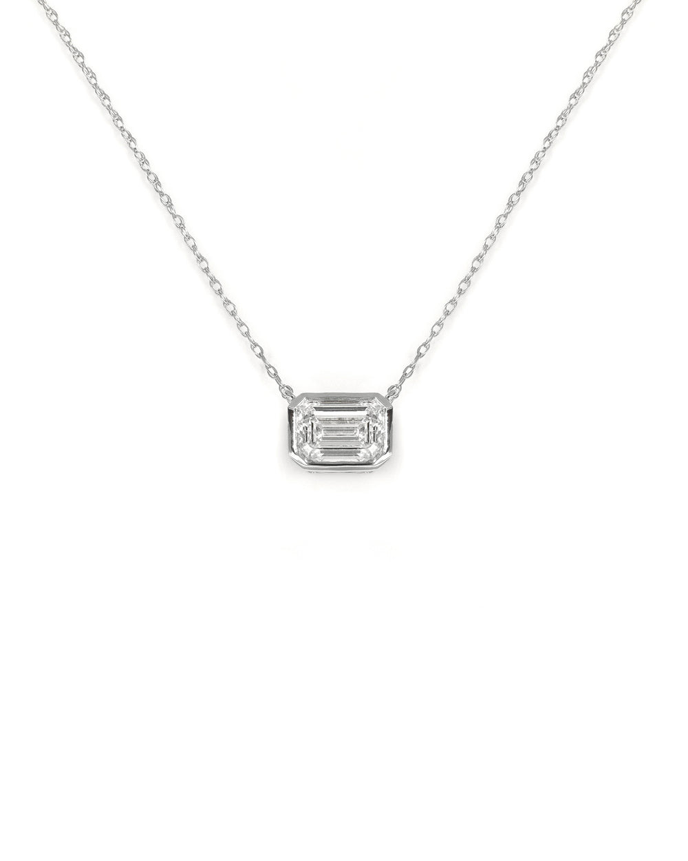 Lab Diamond Emerald Cut Pendant