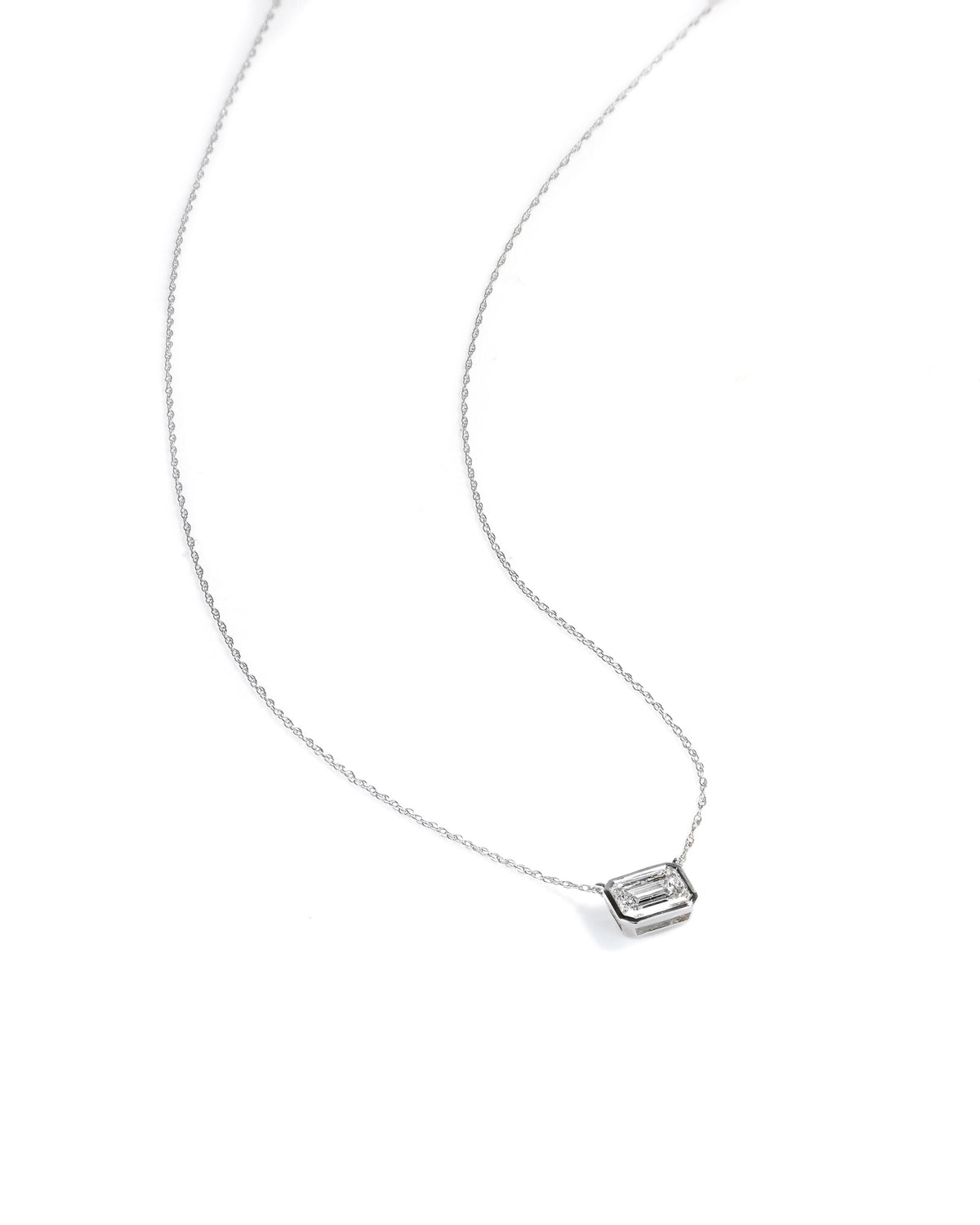 Lab Diamond Emerald Cut Pendant
