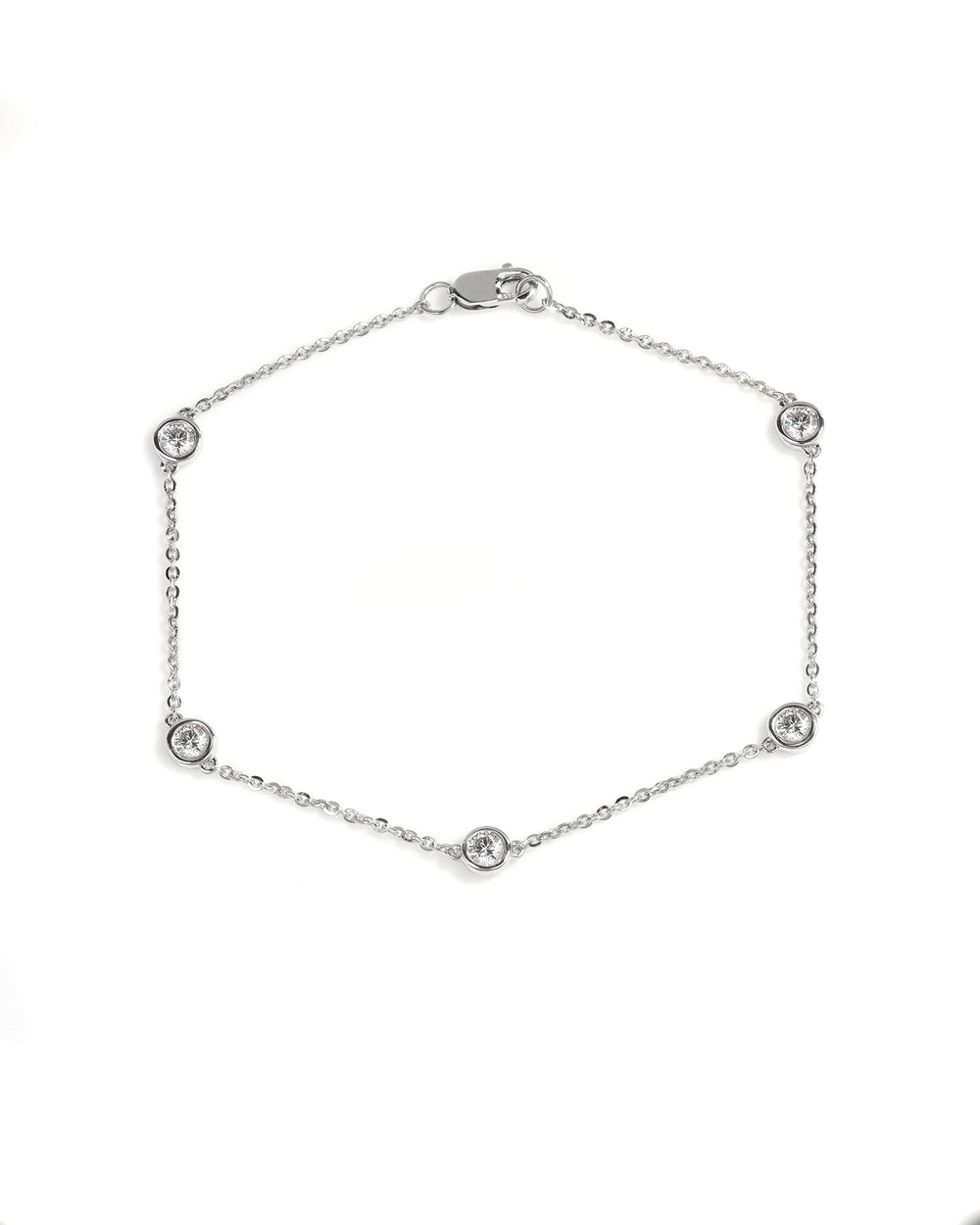 Lab Diamond Station Bracelet
