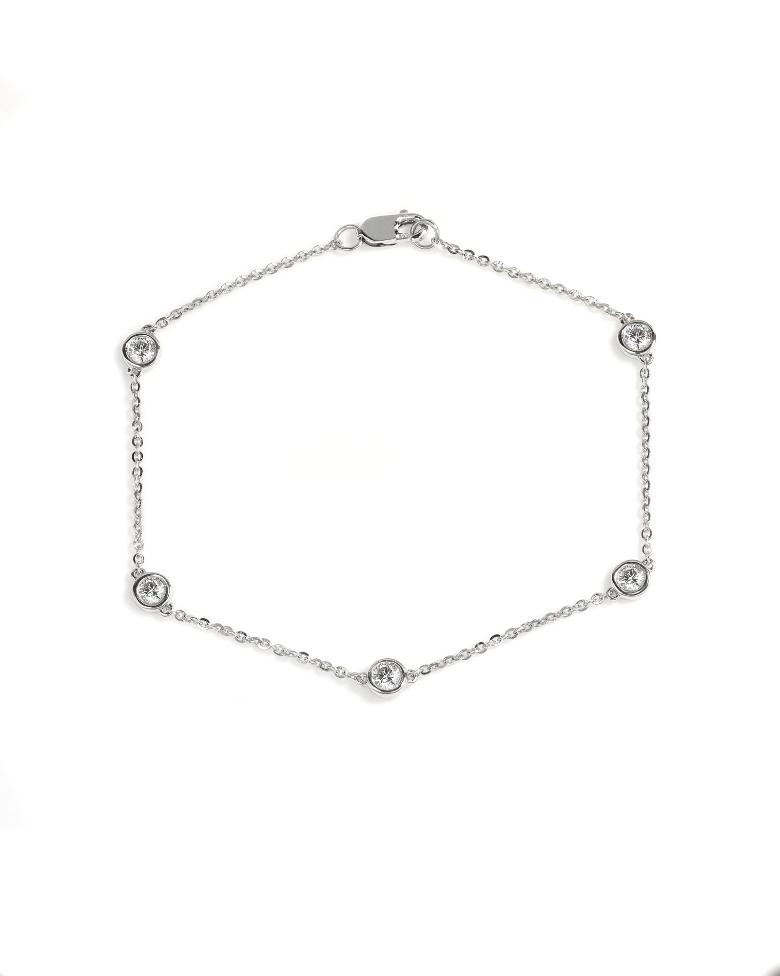 Lab Diamond Station Bracelet