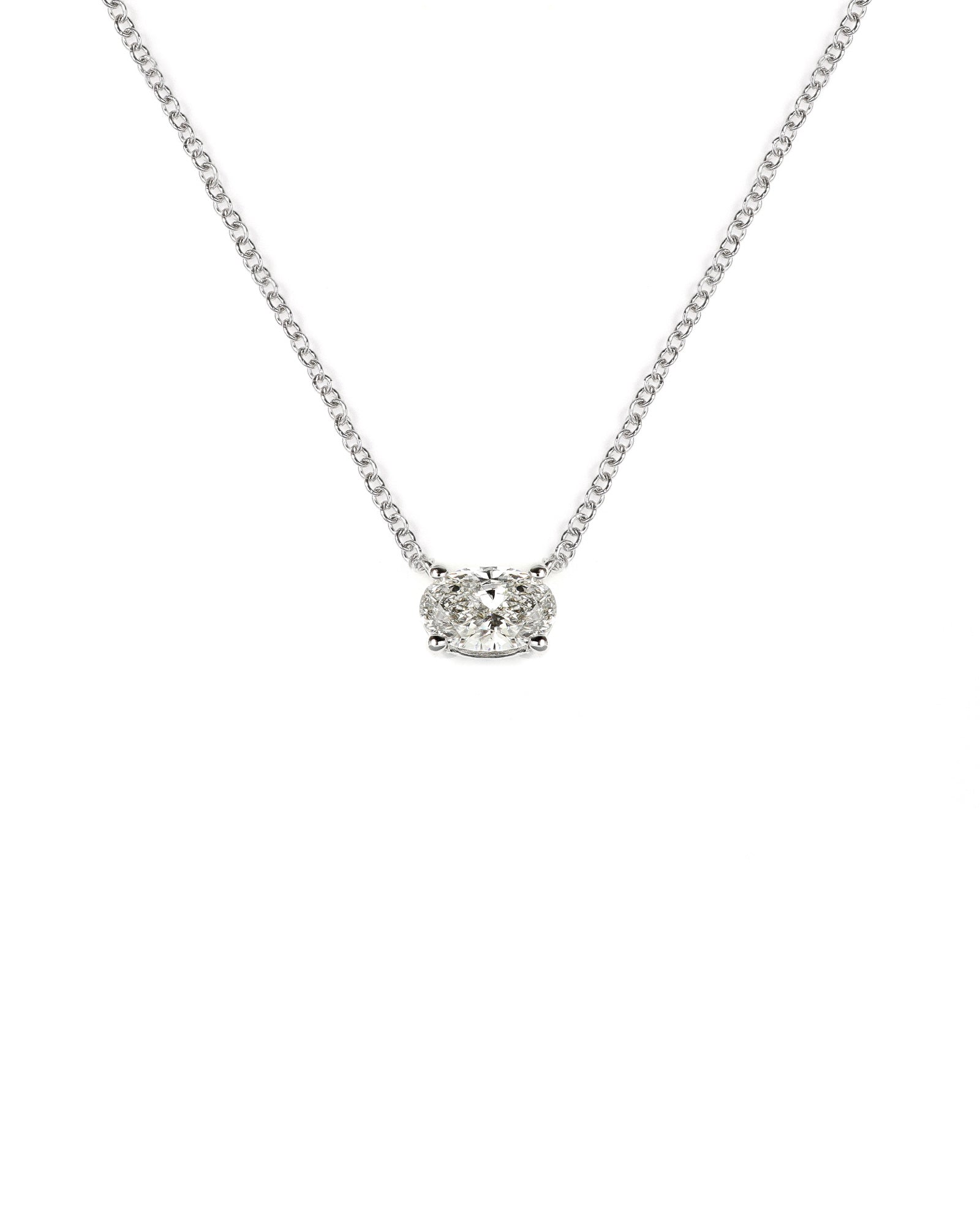 Lab Diamond Oval Pendant