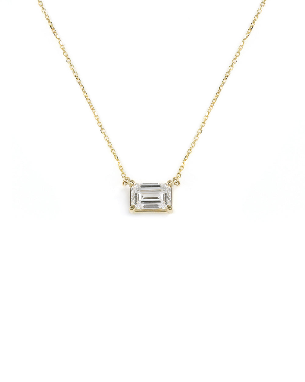 Emerald Cut Lab Diamond Necklace