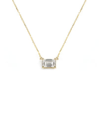 Emerald Cut Lab Diamond Necklace