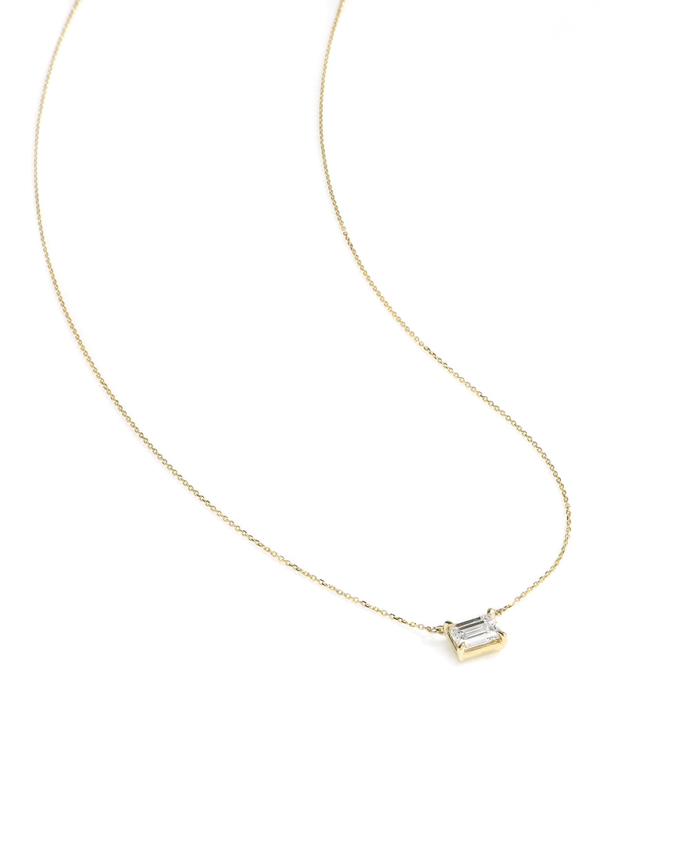 Emerald Cut Lab Diamond Necklace