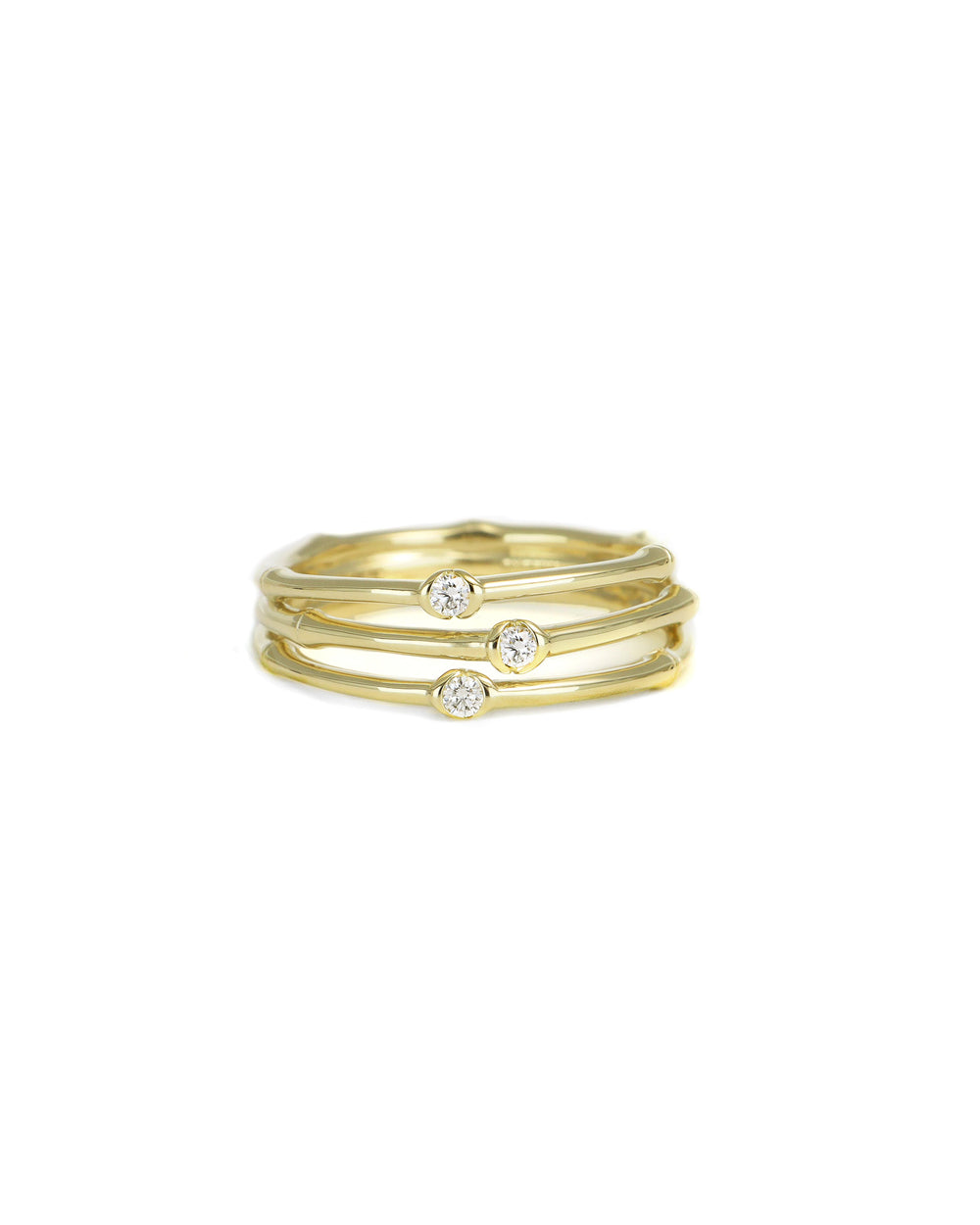 Bamboo Triple Diamond Band